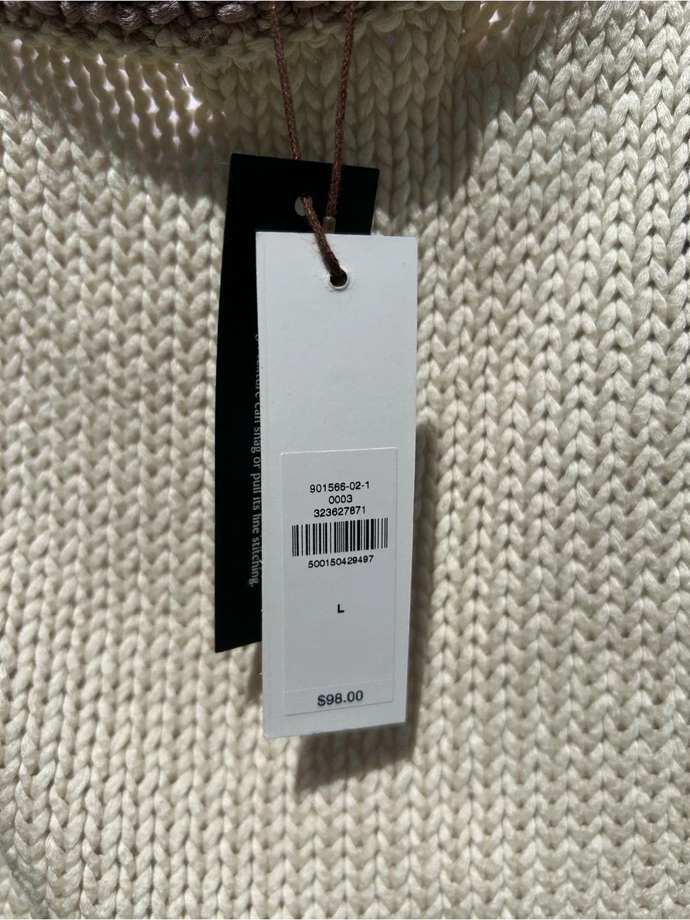 NWT🌷Banana Republic Cream Knit V-Neck Cami with Navy, Lavender & Mustard Trim
